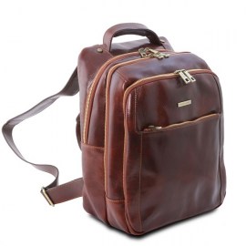 leather laptop backpack 3 Compartments Gino 